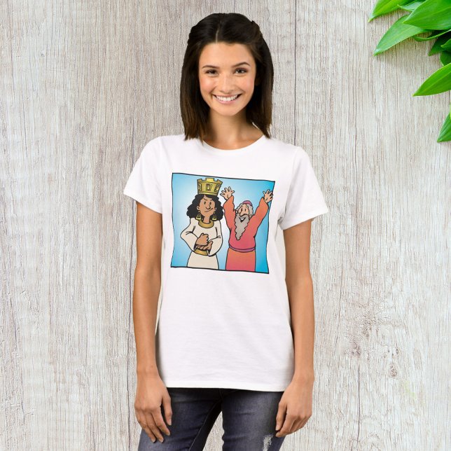 Camiseta Personagens da Rainha Bíblica e Baseados na Fé do  (Criador carregado)