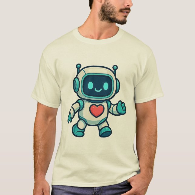 Camiseta Personagens de IA e Robô (Frente)
