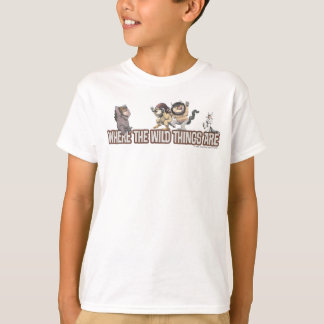 Camiseta Personagens de Onde Vivem os Monstros no Logo