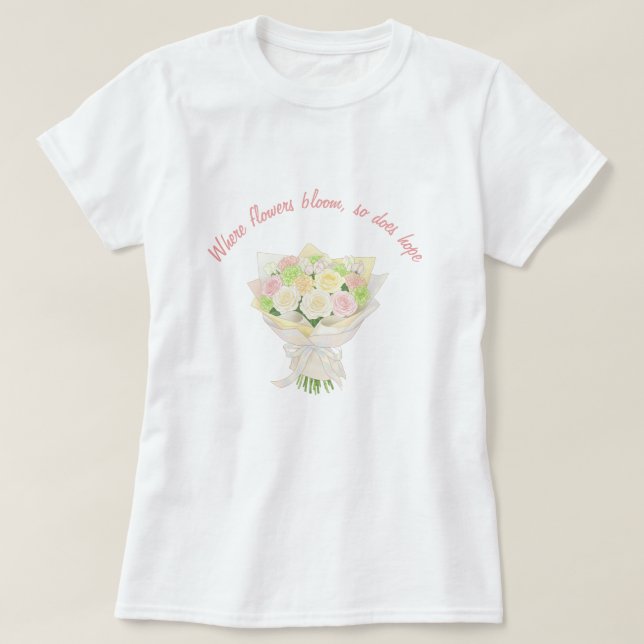 Camiseta personal Wedding bouquet Bridal Shower (Frente do Design)