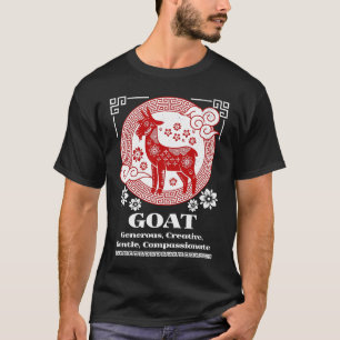 Camiseta Personalidade de Cabra Zodiaca Chinesa