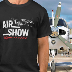 Camiseta Personalidade Militar WII da Aeronave P-40 Vintage