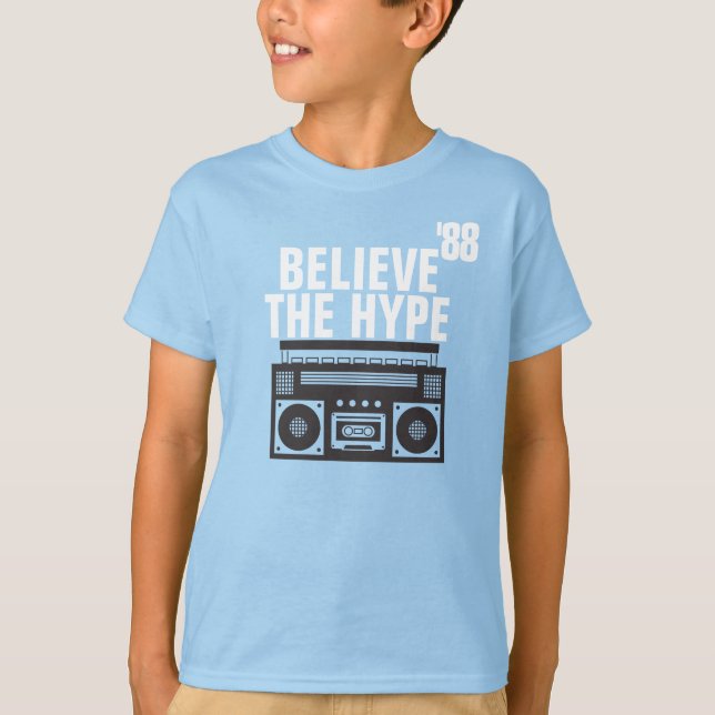 Camiseta Personalidade Moderna Acredita No Branco Negro Hip (Frente)