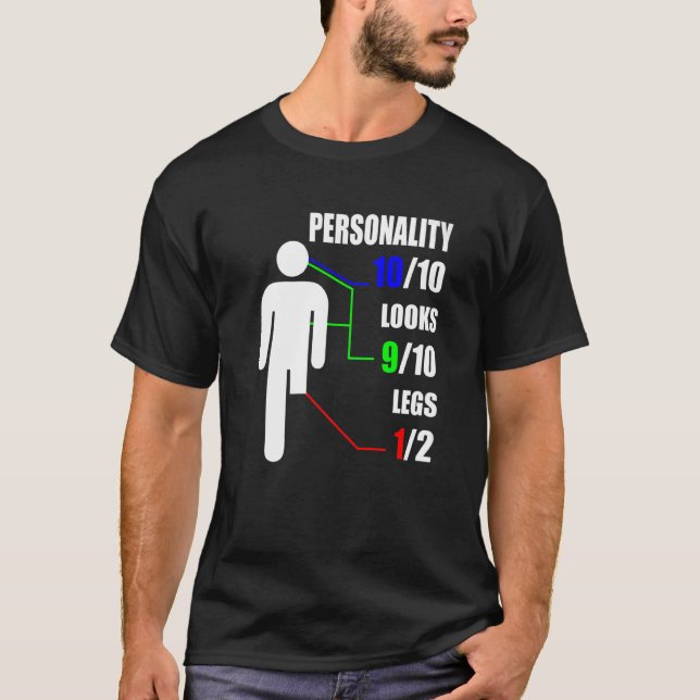 Camiseta Personalidade Parece Amputeo De Deficiência Na Amp (Frente)