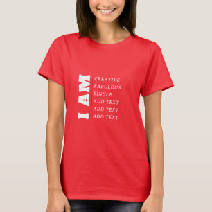 Camiseta Personalidade personalizada com T-Shirt vermelho s