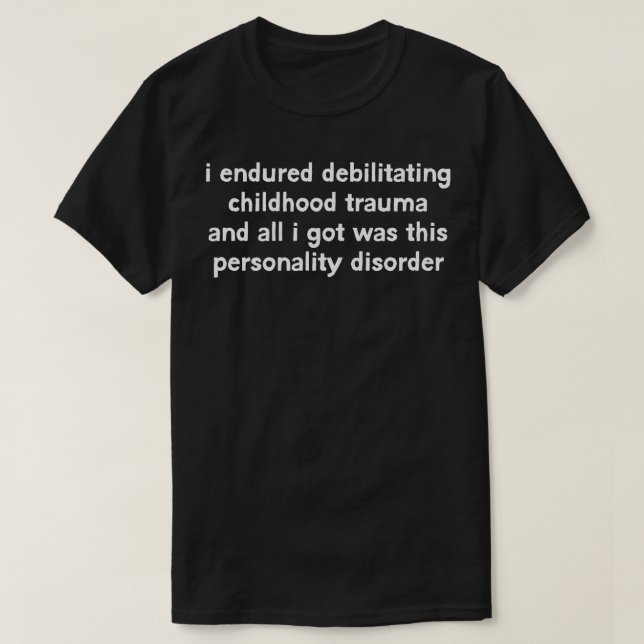 Camiseta Personalidade - Perturbação (Frente do Design)