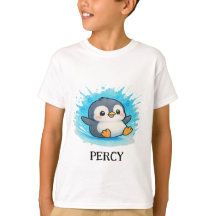 Personalised Cute Animal Tee - Kids T-Shirt Percy 
