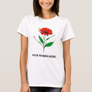 Camiseta Personalised flower in bloom T-Shirt