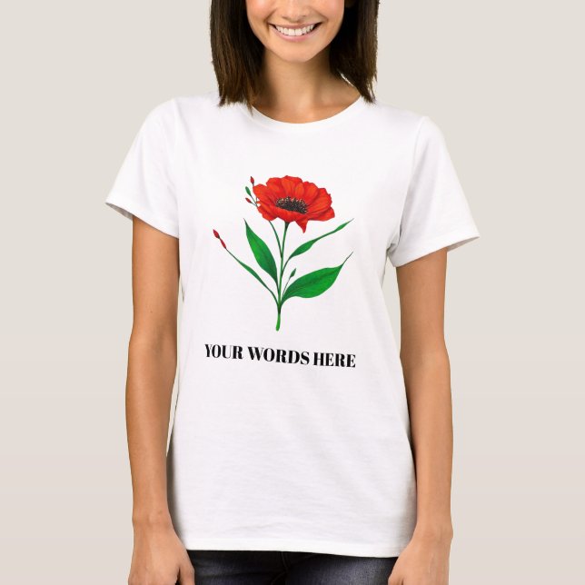 Camiseta Personalised flower in bloom T-Shirt (Frente)