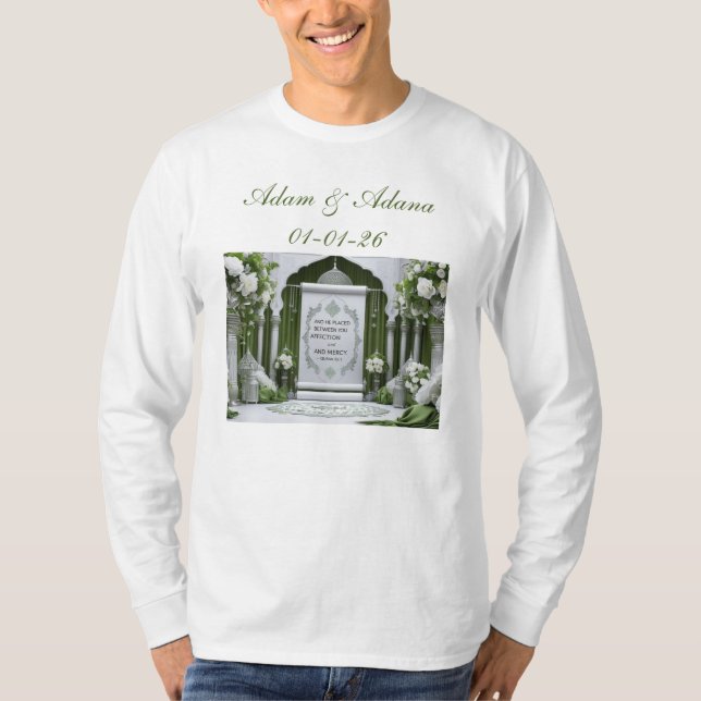 Camiseta  Personalised T-Shirt-Islamic Wedding  (Frente)