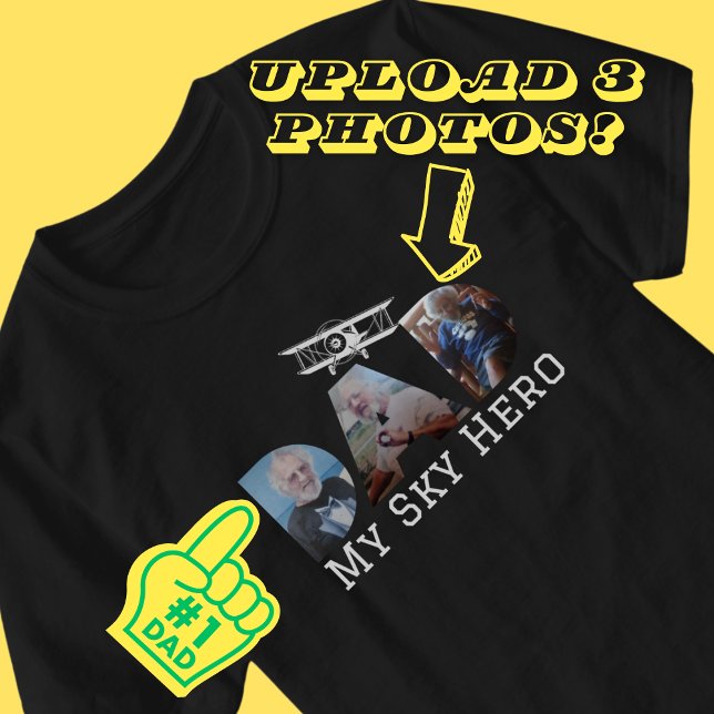 Camiseta Personalização da Colagem de Fotografias do pai My (Criador carregado)