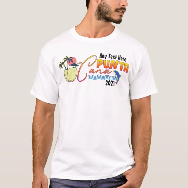 Camiseta Personalização de Combinação da Família Punta Cana (Frente)