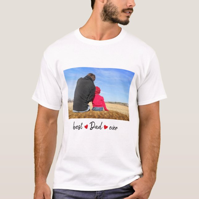 Camiseta Personalização de Foto do Melhor Pai Nunca (Frente)