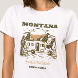 Camiseta Personalização de Luzes de Festa de solteira de Ca<br><div class="desc">Experimente a Aventura com T-Shirts Personalizadas de Festa de solteira de Campo! Prepare-se para uma festa de solteira inesquecível que combina entusiasmo exterior com estilo personalizado. Esta camiseta personalizada é a adição perfeita à sua celebração temerária, acrescentando um toque de elegância e individualidade à sua viagem de praia. Aumente sua...</div>