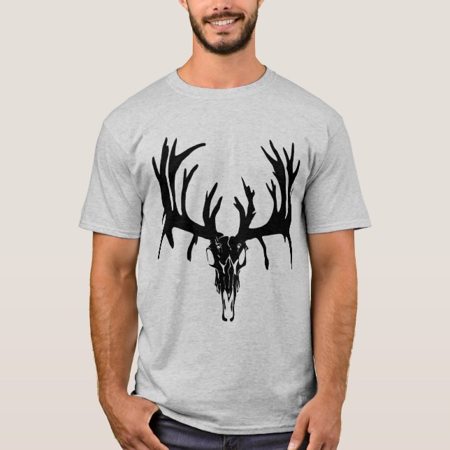 Camiseta Personalização preta do crânio (Frente)