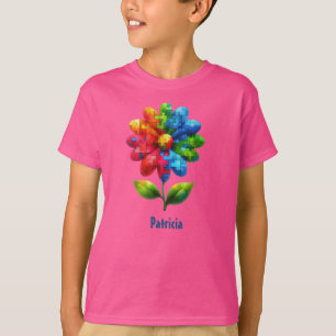 Camiseta Personalização Super Flor da Consciência do Autism