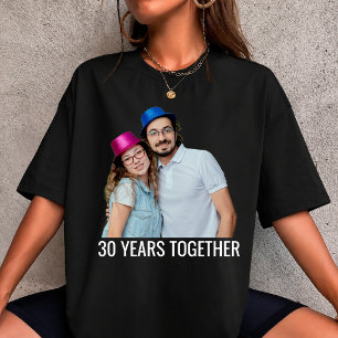 Camiseta Personalizada 30 Anos Juntos Foto & Texto