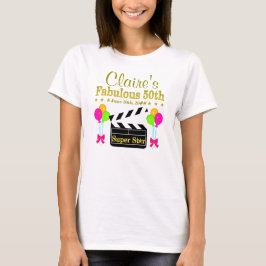 CAMISETA PERSONALIZADA 50.º SUPER STAR BIRTHDAT TEE
