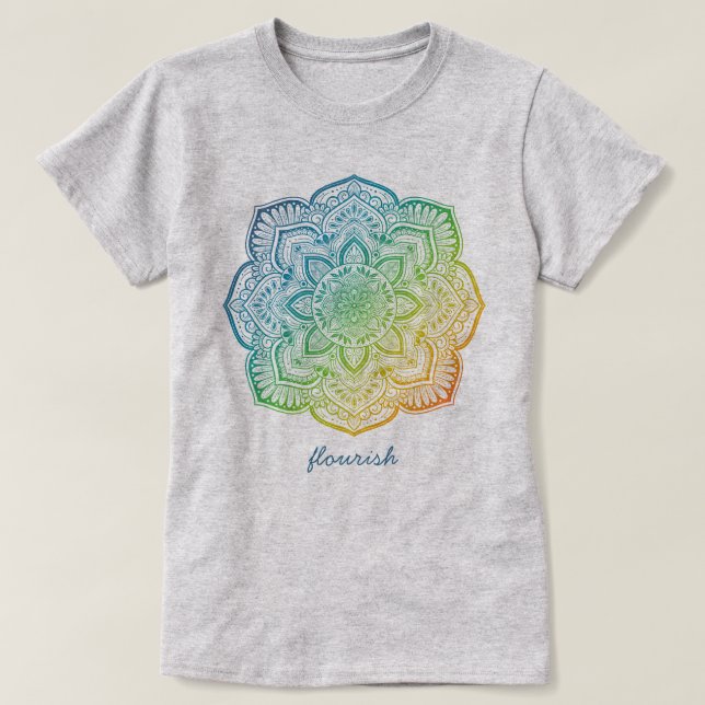Camiseta Personalizada Aki Mandala (Frente do Design)