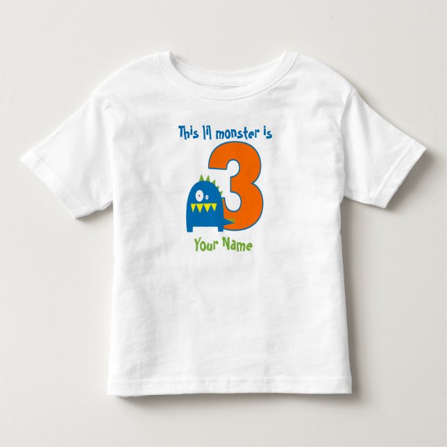 Camiseta Personalizada aniversário de 3 anos Lil M (Frente)