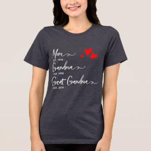 Camiseta Personalizada Ano da Mãe Avó Bisavó Moda