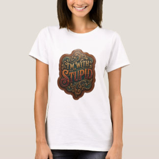 Camiseta Personalizada Artística Gold I'M WITH STU