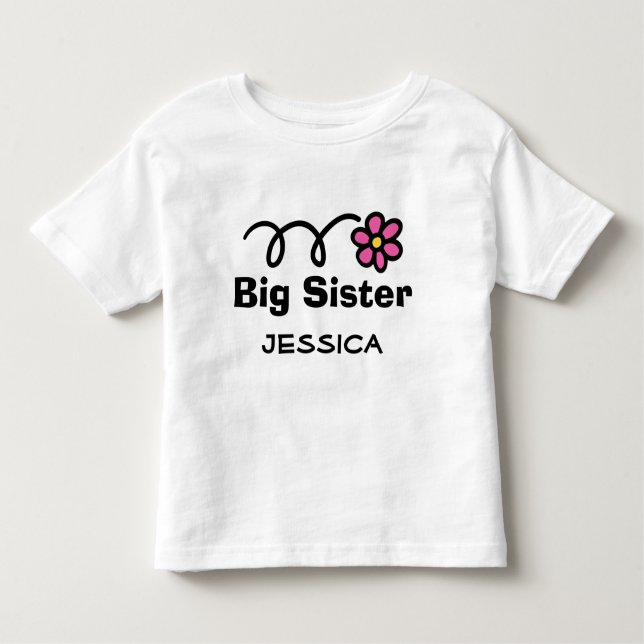 Camiseta personalizada Big Sister para irmãos mais (Frente)