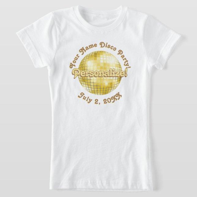 Camiseta Personalizada Bola de Discoteca Retro Dou (Postura )