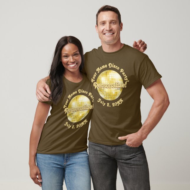 Camiseta Personalizada Bola de Discoteca Retro Dou (Unissex)