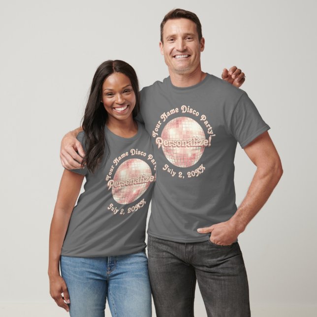Camiseta Personalizada Bola de Discoteca Retro Ros (Unissex)