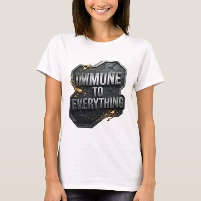 Camiseta Personalizada Bold Silver IMUNE A TUDO (Frente)
