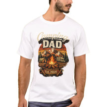 Camiseta Personalizada Camping Dad Est. 2026