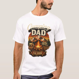 Camiseta Personalizada Camping Dad Est. 2026