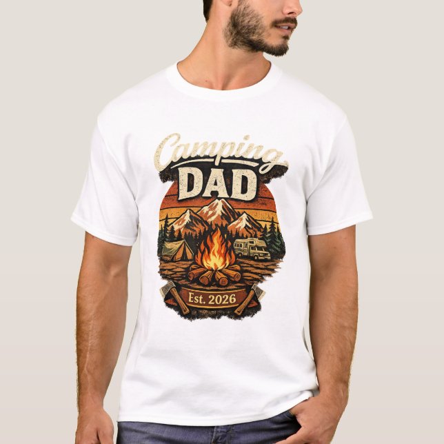 Camiseta Personalizada Camping Dad Est. 2026 (Frente)
