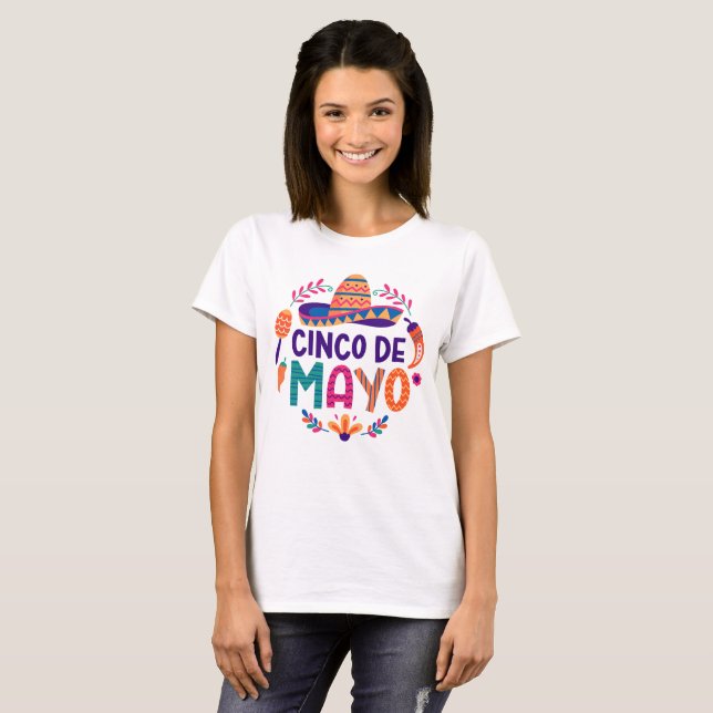 Camiseta personalizada Cinco de Mayo (Frente Completa)