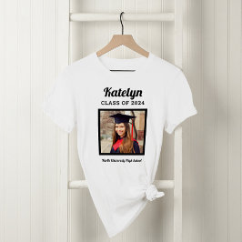 Camiseta Personalizada Classe Branca de Foto para Graduação