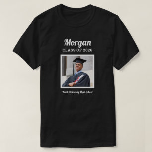 Camiseta Personalizada Classe Negra de Foto para Graduaçã