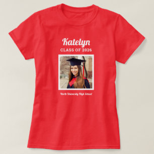 Camiseta Personalizada Classe Vermelha de Foto para Graduaç
