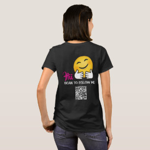 Camiseta Personalizada Código QR Redes Sociais Sig
