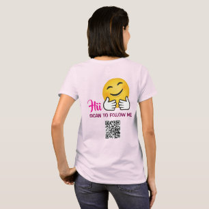 Camiseta Personalizada Código QR Redes Sociais Sig