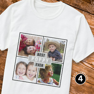 Camiseta Personalizada Colagem de 4 Fotos Melhor P