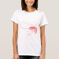 Camiseta Personalizada com Camarão Rosa