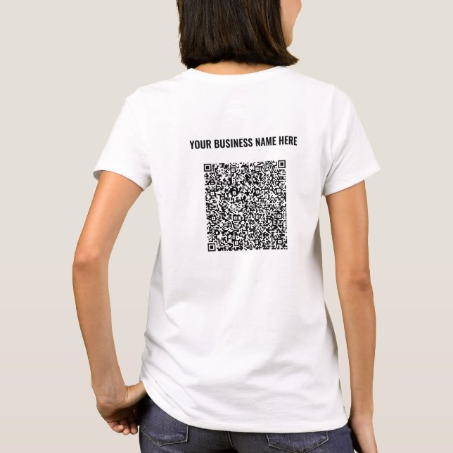 Camiseta personalizada com código QR e texto perso (Verso)