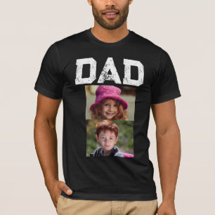 Camiseta personalizada com colagem de fotos do PAI