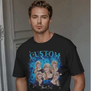 Camiseta personalizada com estampa de rap bootleg
