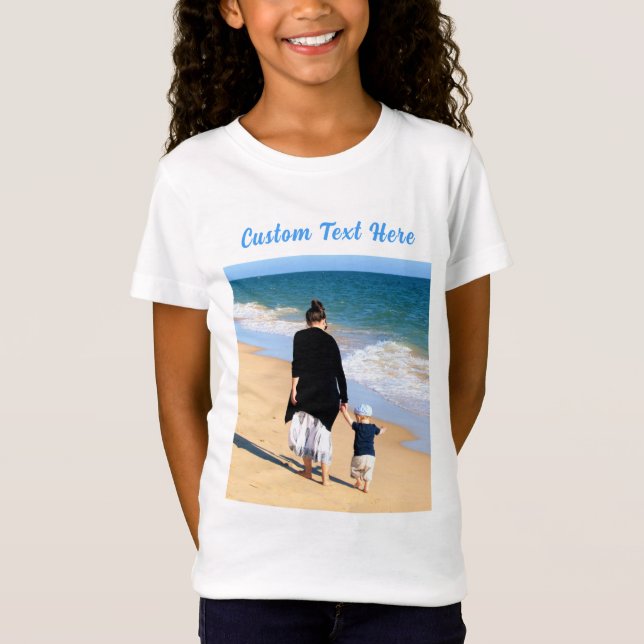 Camiseta Personalizada com Foto da Mãe e do Bebê e (Frente)