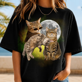 Camiseta Personalizada com Foto de Gato Bootleg de