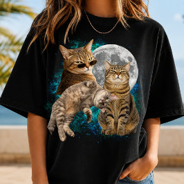 Camiseta Personalizada com Foto de Gato Bootleg de