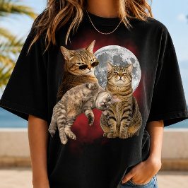 Camiseta Personalizada com Foto de Gato Bootleg de