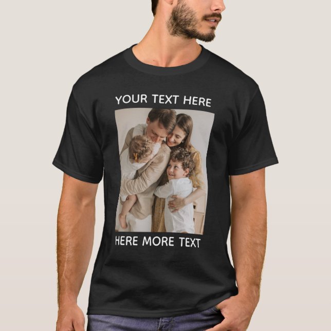 Camiseta Personalizada com Foto e Texto – Camisa P (Frente)